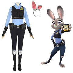 瘋狂動物城cos judy朱迪兔子cos擬人服 動漫cosplay服裝全套