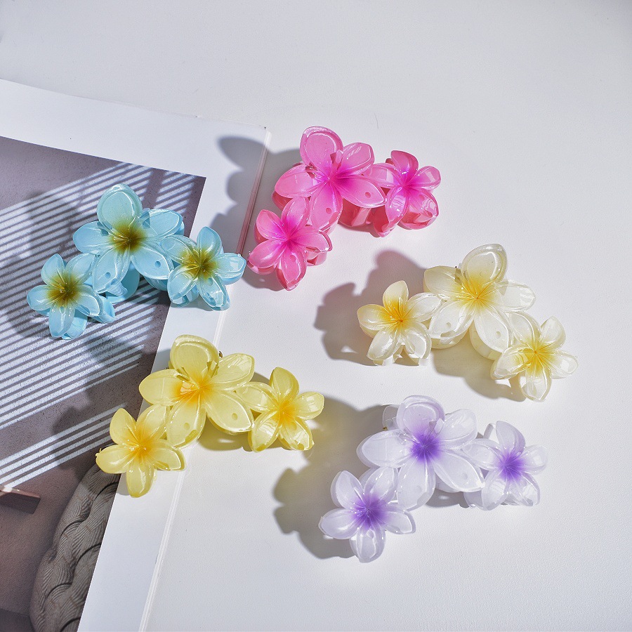86g Weight Hair Clip, Hair Claws Hair Accessories Type 1 Piece Quantity Holiday, Daily, Selfie Occasion Plastic Material Flower, Fish, Shark, Plumeria Pattern All Seasons Season Women's Gender Cute Style Cute Women's Flower Fish Shark Plastic Hair Clip Hair Claws 14