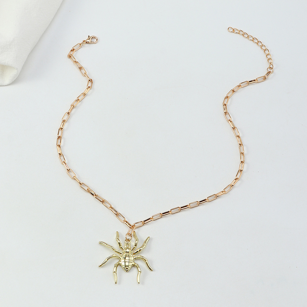 Halloween Spider Shape Pendant Necklace Wholesale Nihaojewelry