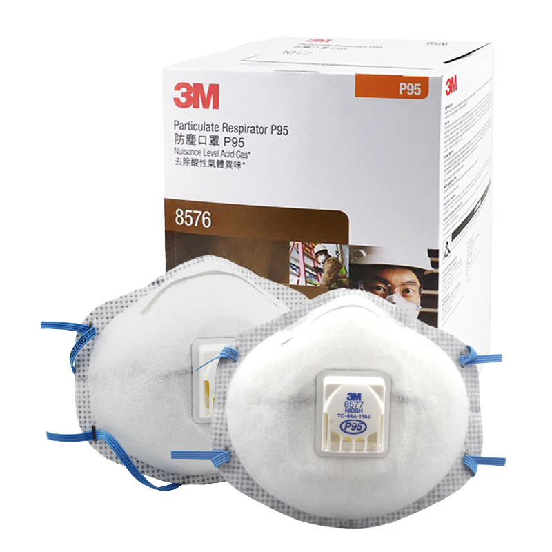 3M máscara al por mayor 8576CN gas ácido 8577 anti-olor KP95 Fábrica de la industria química máscara de polvo de carbón activado