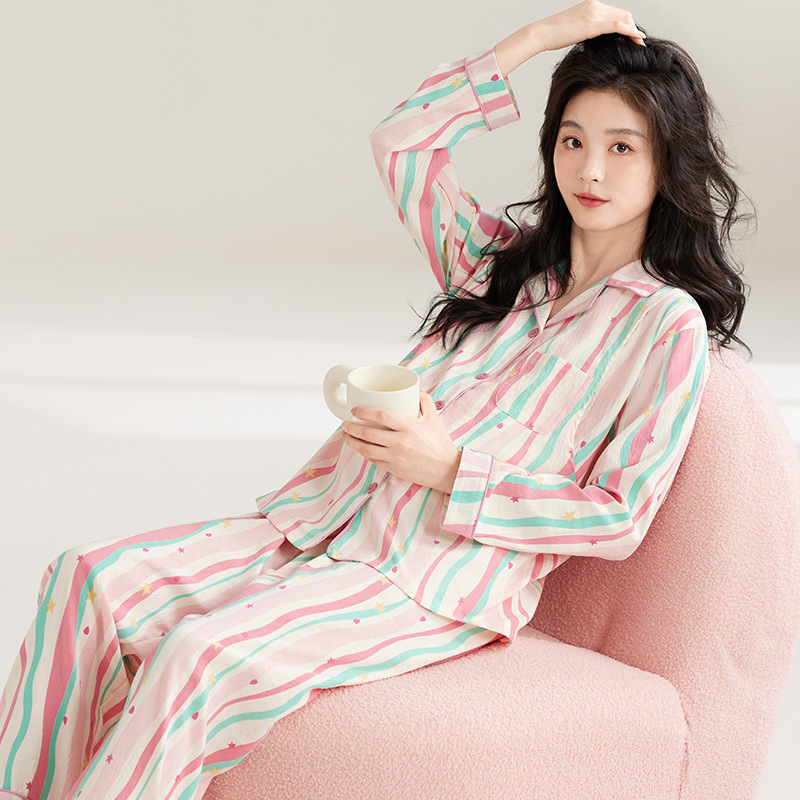 컬러 스트라이프 스타 [실내 착용에 적합 20-32 ℃ 】