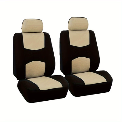 Seasons, Flat Fabric 9-Piece Set — Universal seat cover - black-rice-flat-4-piece-set-of-two-seat-general