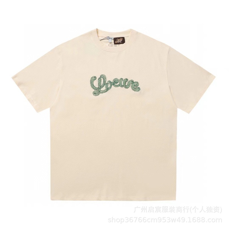 クロスボーダー 25ss Luojia 高品質刺繍ロゴルーズコットン半袖メンズとレディースカジュアルファッション多用途 T シャツ|undefined