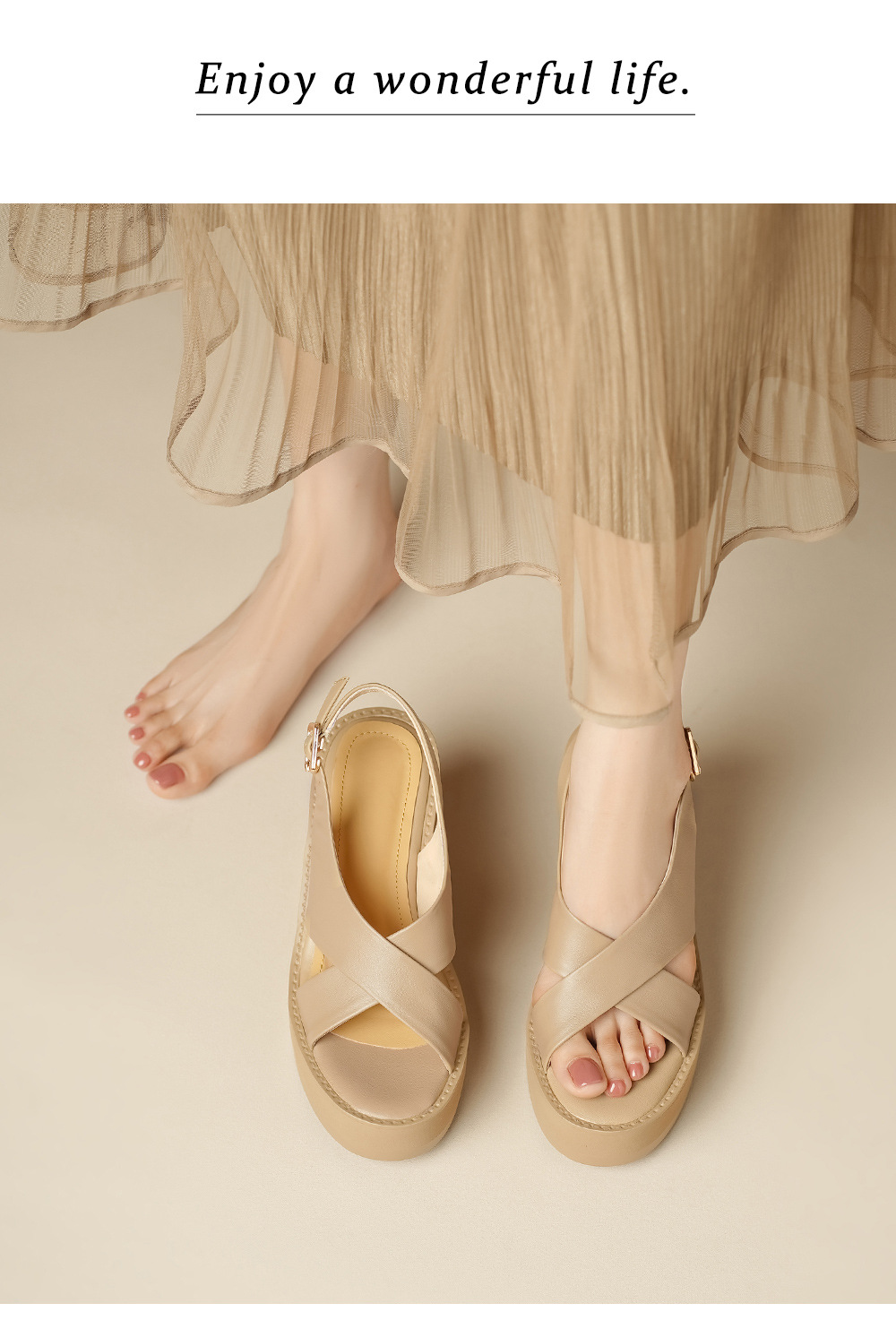 Sandal cao gót nữ hở mũi quai ngang đế xuồng gót 9 cm — đen chi tiết 4