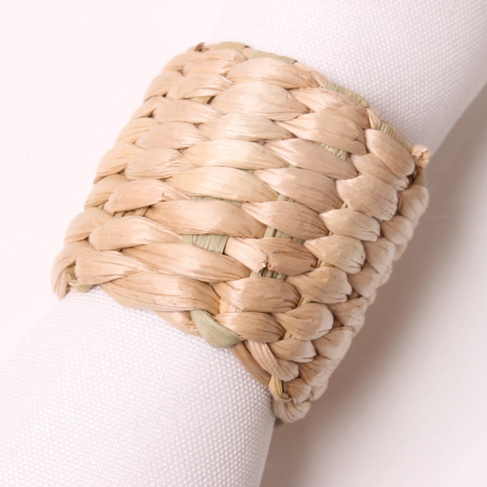 25g Weight Napkin ring Kitchen and drinking utensils 1 Set of 6 Quantity Indoor, Daily Occasion Hemp Rope Material Solid Color Pattern Casual Style Casual Solid Color Hemp Rope Napkin Ring 1 Set Of 6 12