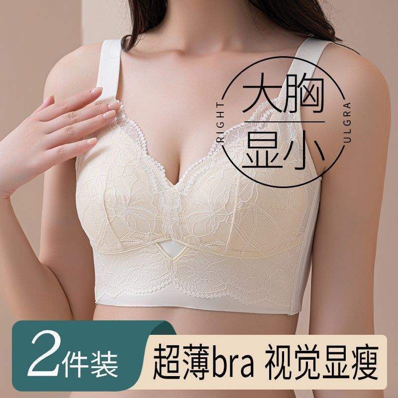 大きい胸が小さく見えるブラジャー、女性用夏用薄手下着、プッシュアップ調整、副乳縮小、矯正、たるみ防止、大きいサイズのブラジャー|undefined