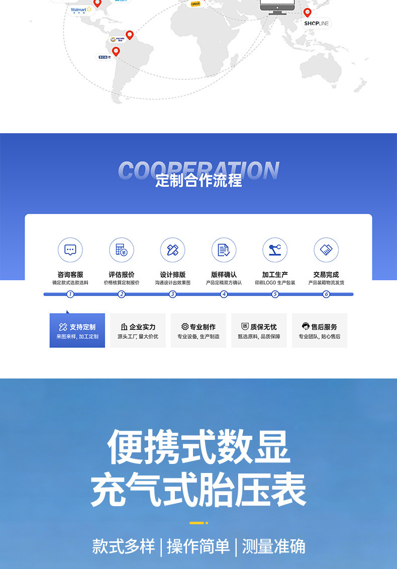 Cross-border tire pressure gauge, air pressure gauge, tire pressure detector, inflating gun, motorcycle inflating gun, high-precision tire pressure gun