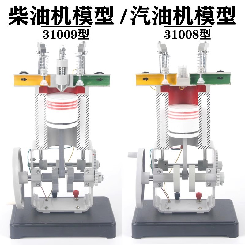 汽油机模型J31008柴油机模型四冲程内燃机模型 物理实验器材 教学