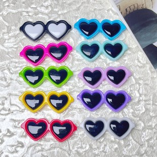 Love Glasses DIY Large Round Glasses Resin Accessories Hairpin Hair Accessories Material Sunglasses Doll Pet Jewelry