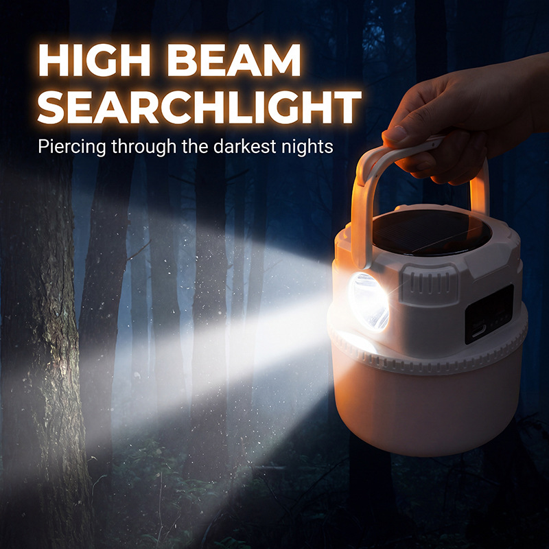 Solar Camping Lantern With Emergency Light For Outdoor Lighting_voghion.com