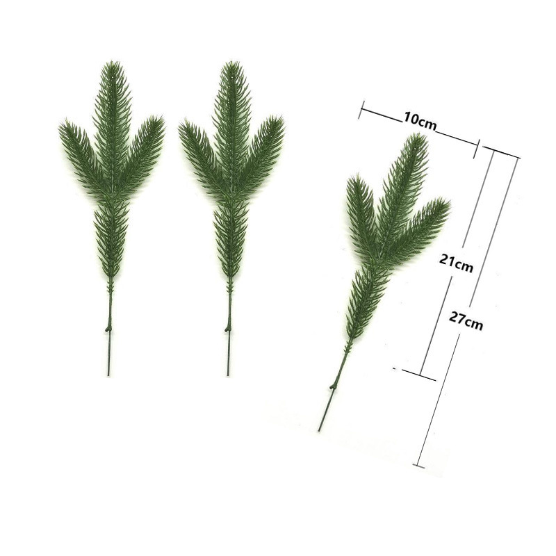 Decoraciones de Navidad hojas verdes ramas agujas de pino ramas árbol de Navidad guirnalda colgante de pared hecho a mano accesorios de bricolaje decoraciones