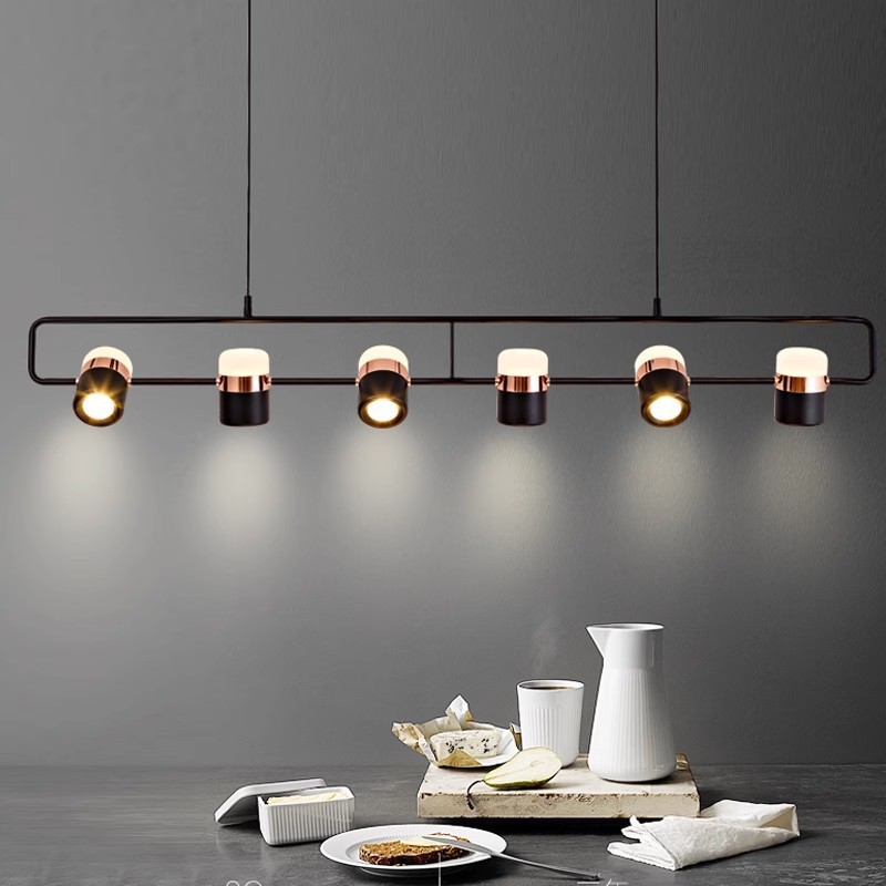 Diseño simple isla LED luces giratorias iluminación de comedor puede ser iluminación moderna bar diseñador de mesa de iluminación giratoria de comedor personalidad