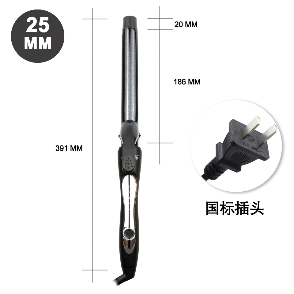 6601 블랙 컬링 아이언 25mm 국가 표준