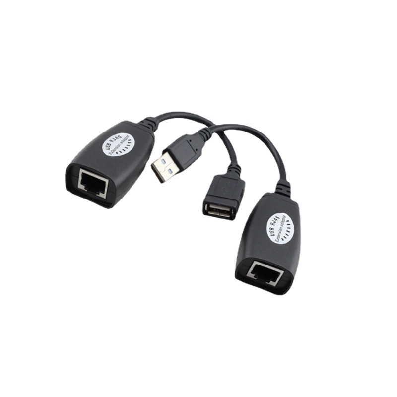 USB RJ454网络延长器USB50米放大器延长鼠标键盘摄像头U盘