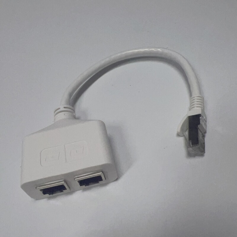 White RJ45 one-two/three/four network cable splitter RJ45 one-three extension line one-two Ethernet suitable