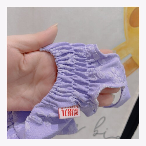 Celebrity Style Dog Dress Ultra Small Maltese Hair Accessory Set Summer Purple Big Bow Pearl Skirt