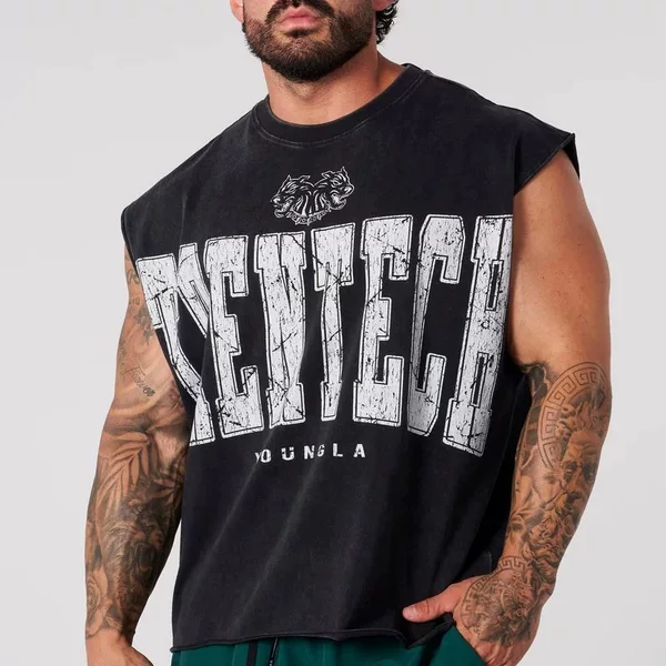 Youngla American-style trendy men's tank top, new summer running sports fitness tank top, fashionable casual sleeveless T-shirt