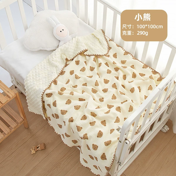 Doudou velvet child quilt-Little Bear