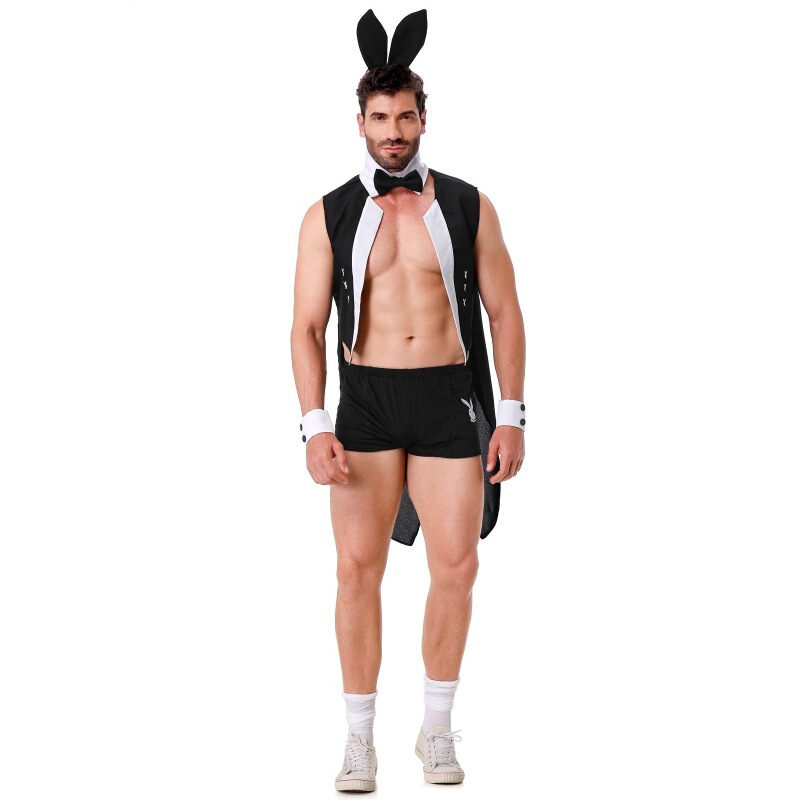 2024 new men's sexy underwear suit role-playing rabbit uniform tuxedo rabbit suit temptation