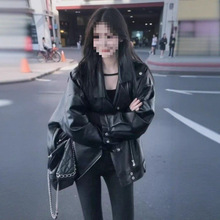 皮衣外套酷飒风小个子2025超火外套皮衣春秋季今年流行皮衣高级感