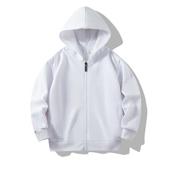 New Version Upgrade Spring Thin Elastic Zipper Sweatshirt Unisex Kids Top Solid Color Korean Style Printed Uniform Logo