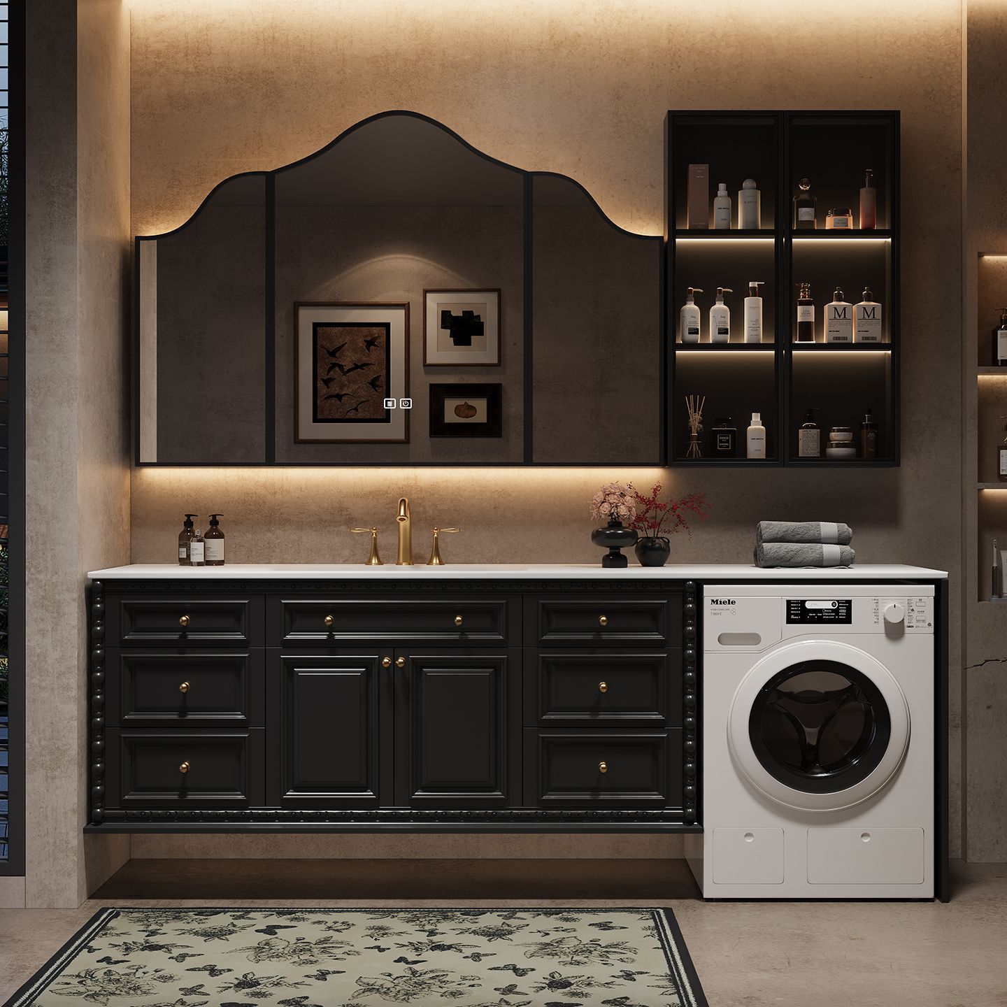 Дубовый гигиенический таз для стирки, французский ретро стиль