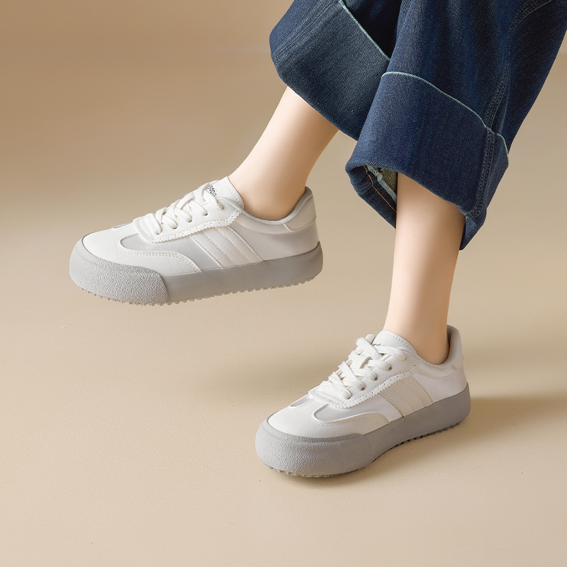 Augustion White Shoes Mujer 2025 Verano Nuevos zapatos de entrenamiento Forrest Zapatillas deportivas casuales de plataforma estilo ballet