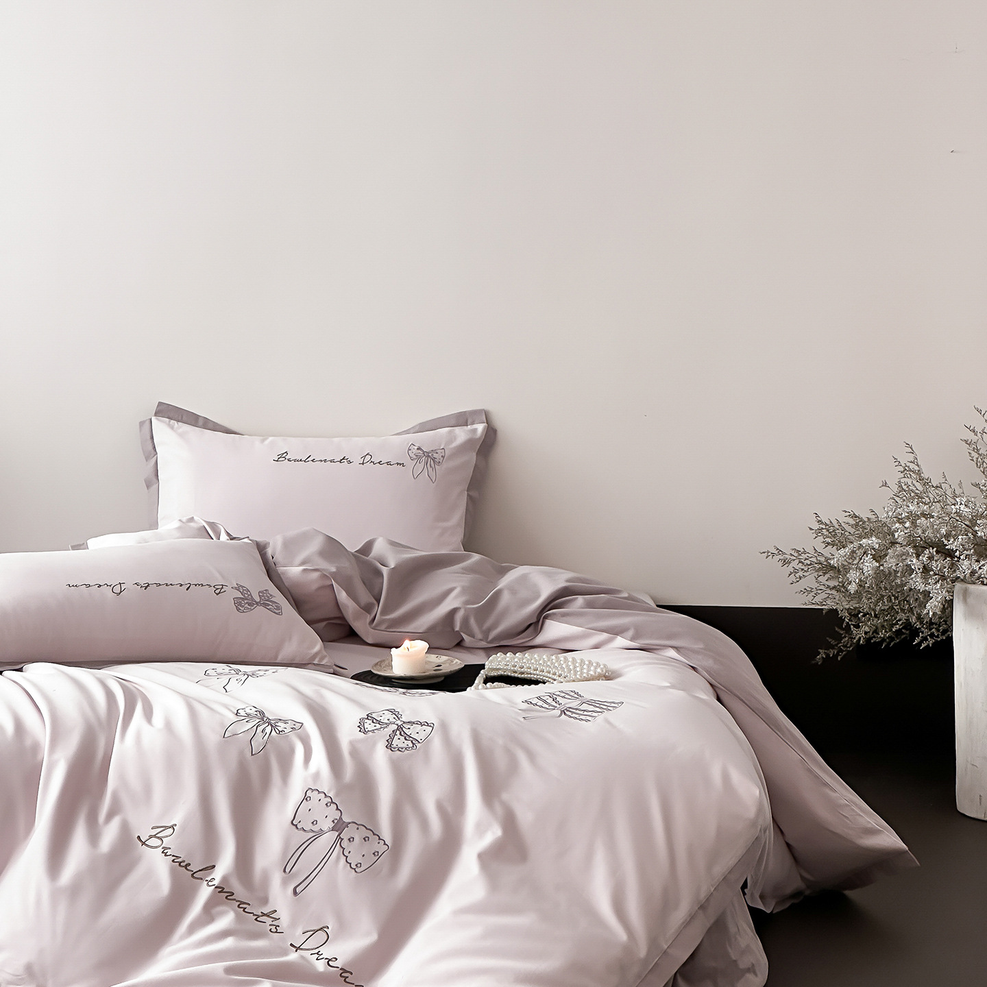 Brushed Cotton Four-piece Bedding Set For Autumn And Winter_voghion.com