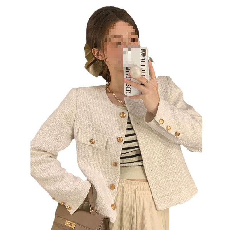 Теплая зимняя короткая куртка в стиле Chanel французский стиль элитный
