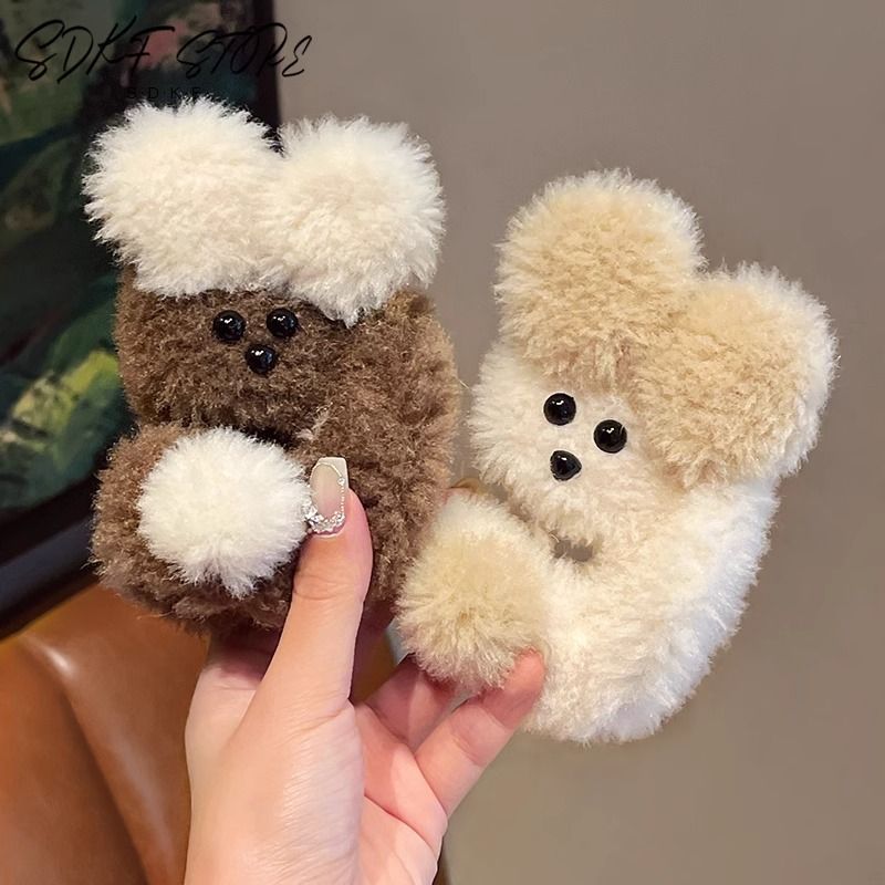 40g Weight Cute Sweet Women's Cartoon Color Block Plush Hair Claws