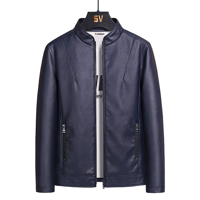 Direct supply of leather jackets for men in spring and autumn slim youth trendy leather jackets for men, handsome jackets for men wholesale_voghion.com