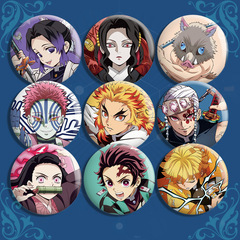 Demon Slayer Badge: Kamado Tanjirou, Nezuko, Kanao, Uzui Tengen, Agatsuma Zenitsu, and Giyu Tomioka Brooch