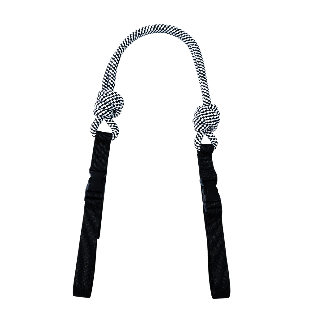 Black and white shoulder strap