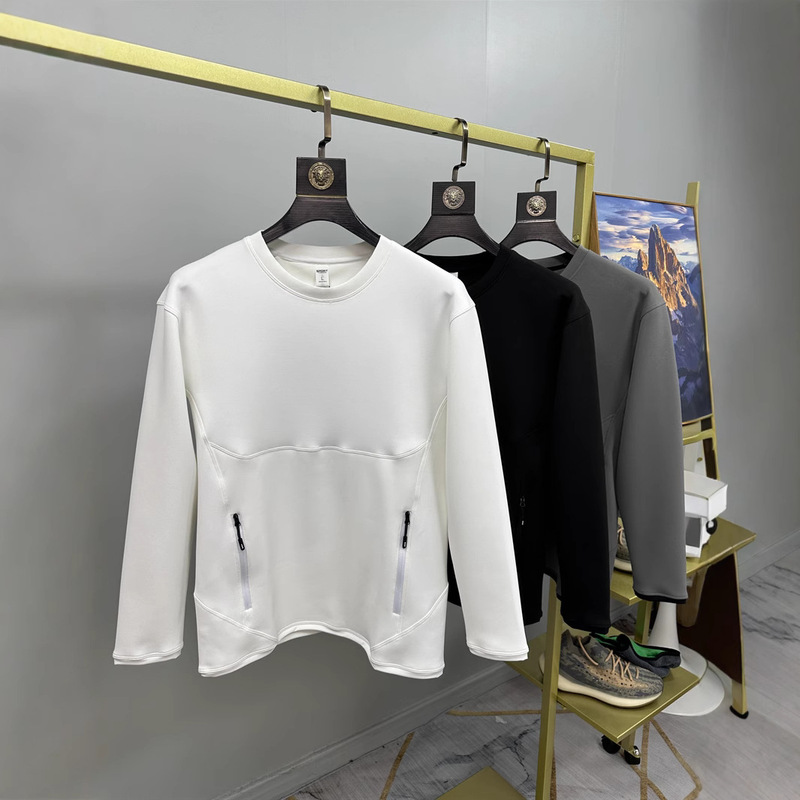 Bird Outdoor Couple's Solid Color Round Neck Pullover Fashion Casual Suit is All-match Breathable Long Sleeve Base Sweat Trendy Bird Outdoor Couple's Solid Color Round Neck Pullover Fashion Casual Suit is All-match Breathable Long Sleeve Base Sweat Trendy