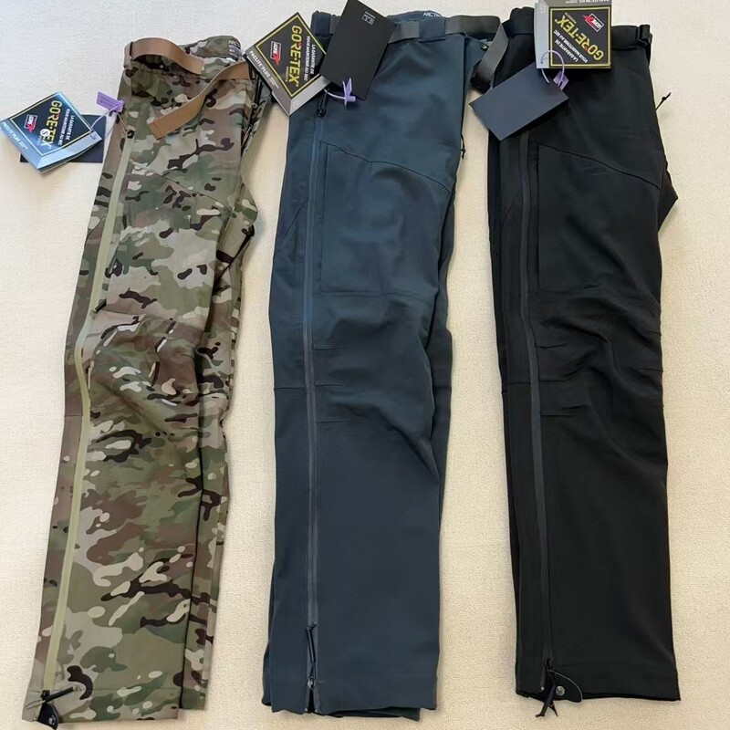 [Customizable Logo] Taizhou Niaojia Gamma Military Bird Camouflage Zipper Pants Outdoor Laminated Fleece-Lined Hiking Pants