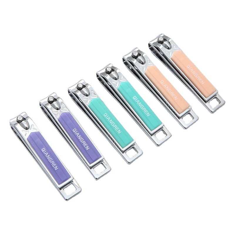 Strong man QR66051 nail clippers medium nail clippers girls flat nail clippers with file in stock wholesale