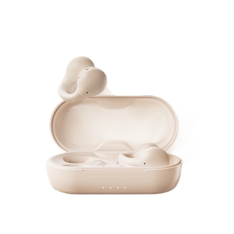 Auriculares Bluetooth con clip para la oreja i21 de modo privado, auriculares deportivos inalámbricos de conducción ósea de larga duración con reducción de ruido