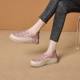 Women's leather hollow-out breathable loafers 2024 Summer new flat casual single-layer shoes slip-on loafers