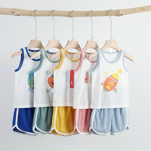 Baby onesie set summer thin sleeveless clothes pure cotton unisex children summer shorts cute super adorable