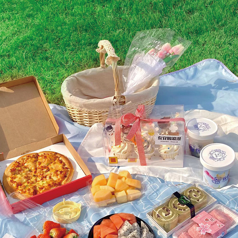 Mimbre ratán bambú hierba tejida cesta de verduras canasta de almacenamiento portátil huevo fruta cesta de regalo pastoral de gran tamaño pequeño cesta de picnic