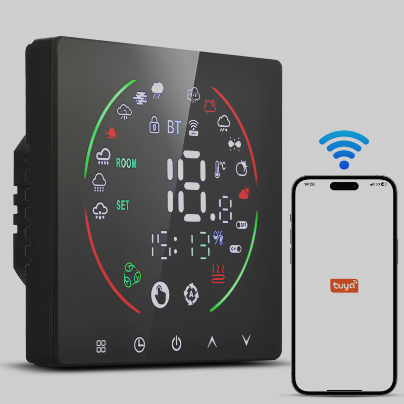 Factory Direct Sales Adjustable Temperature Graffiti Wifi Smart Temperature Control Panel/Electric Floor Heating Water Heating Wall-Mounted Boiler 3A Thermostat