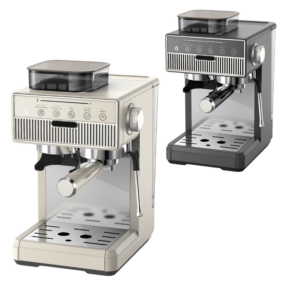 Máquina de café con máquina de molienda integral, máquina de café espresso semiautomática de bomba doméstica transfronteriza europea y americana