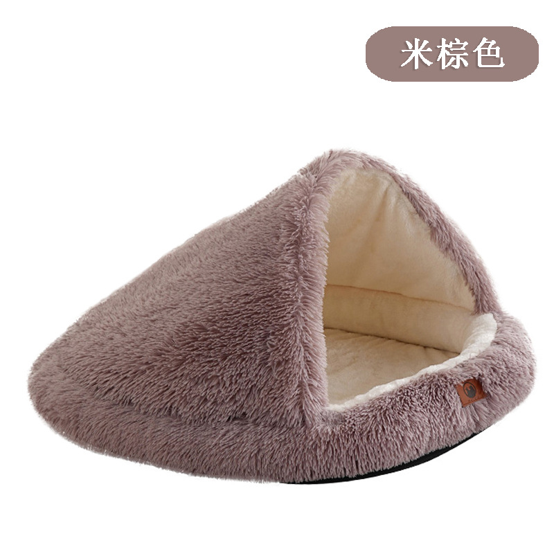Nuevos productos transfronterizos de invierno cálidos conchas de gato, camas de perros cerradas, camas de perros cerradas