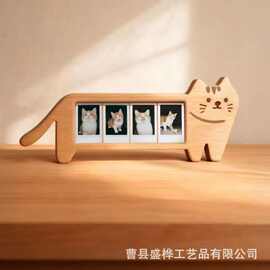 现货卡通相框小猫造型四宫格相框摆台猫咪狗成长纪念相框宠物相框