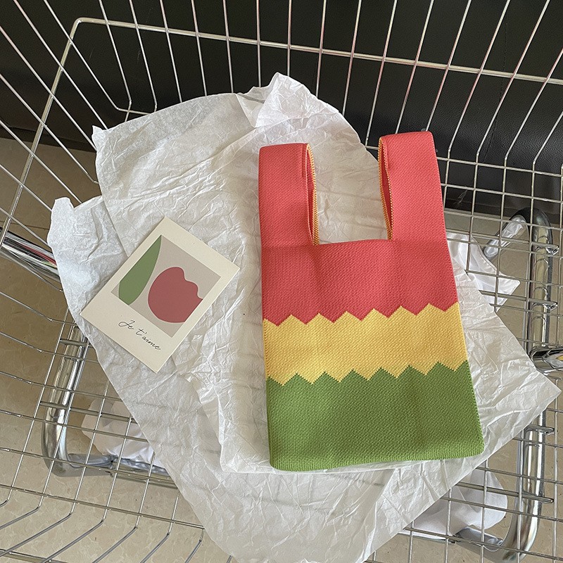 Ins versión coreana de primavera y verano nuevos bolsos de mujer, bolsos de mano, bolsos de punto de nicho simples, bolsos de chaleco, bolsos de mensajero