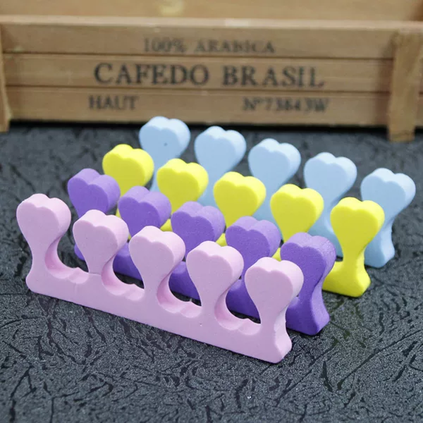 Cross-Border Hot-Selling Toe Separators for Applying Nail Polish, Candy-Colored Separators, Eva Sponge Solid Color Toe Separators