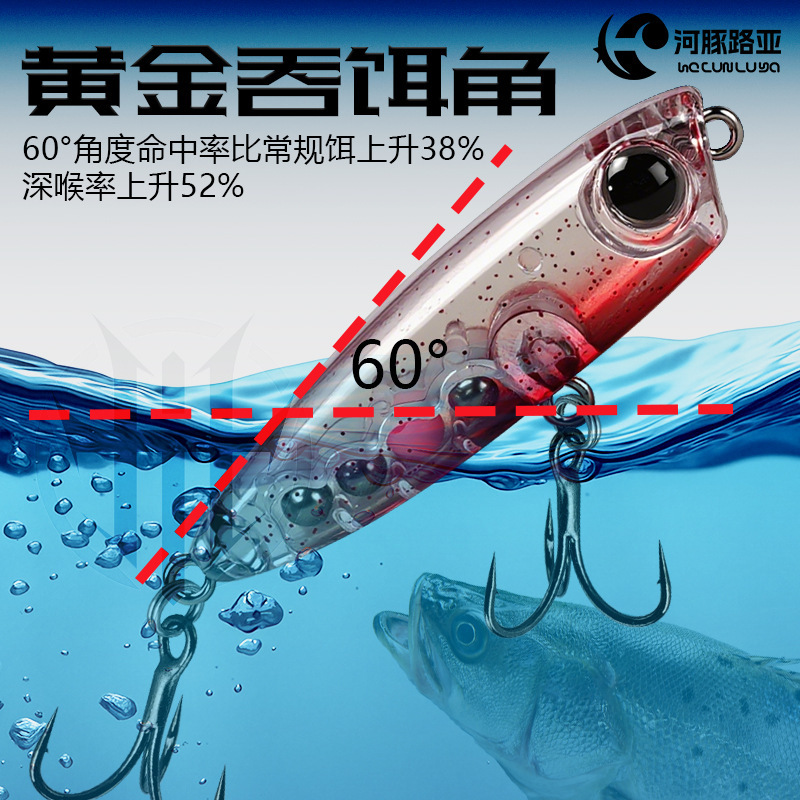 浮水之子狗微物路亚假饵3.2g水面系波爬套装溪流钓白条跨境水灵柒|undefined