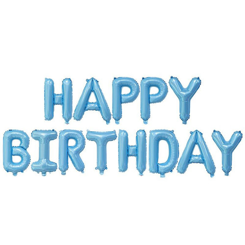 16寸生日快乐字母happybirthday铝膜气球套装儿童派对装饰布置