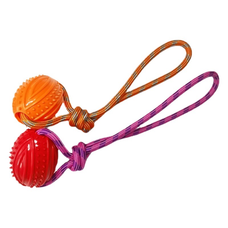 Mascota mordedura cuerda de juguete mordedura de dientes de nylon cuerda de rugby mano de entrenamiento de juguete perro de juguete fabricante