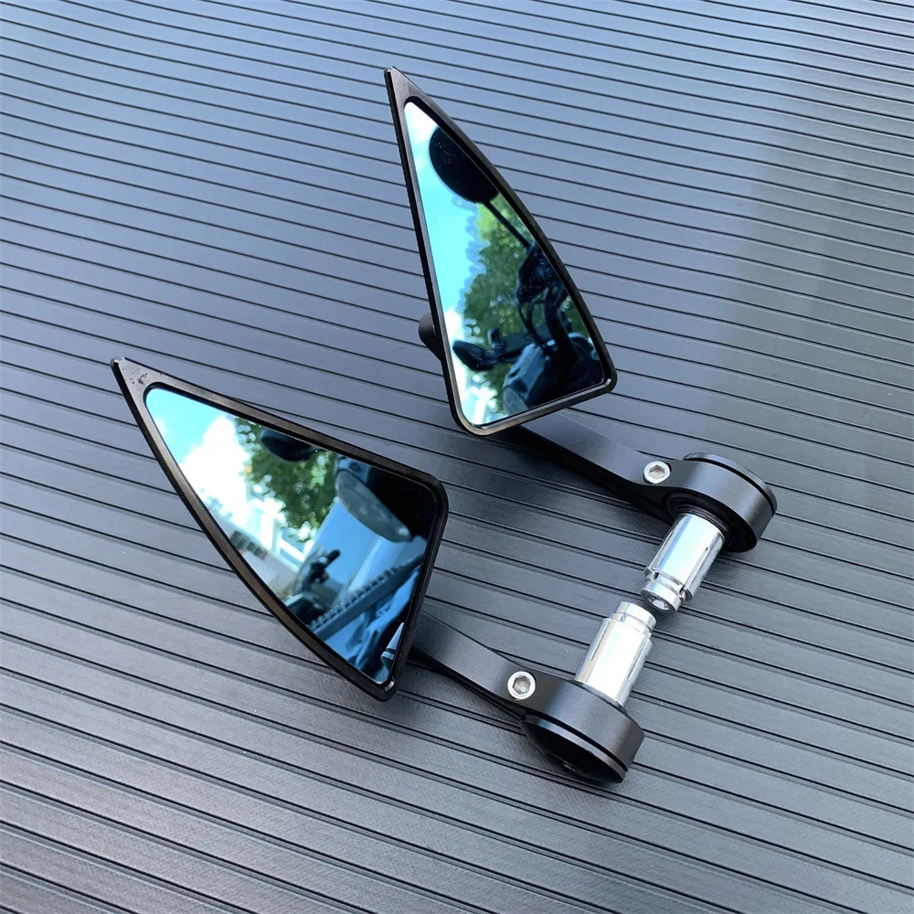 22mm Universal Motorcycle Rearview Mirror Blue Glass Scooter Handlebar End Mirror
